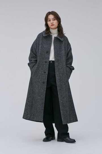 Cristaseya / OVERSIZED COAT WITH LEATHER PATCH_020