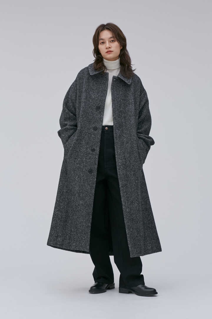 Cristaseya / OVERSIZED COAT WITH LEATHER PATCH | コート | THE LIBRARY SELECTED  | THE LIBRARY（ザ ライブラリー公式通販）