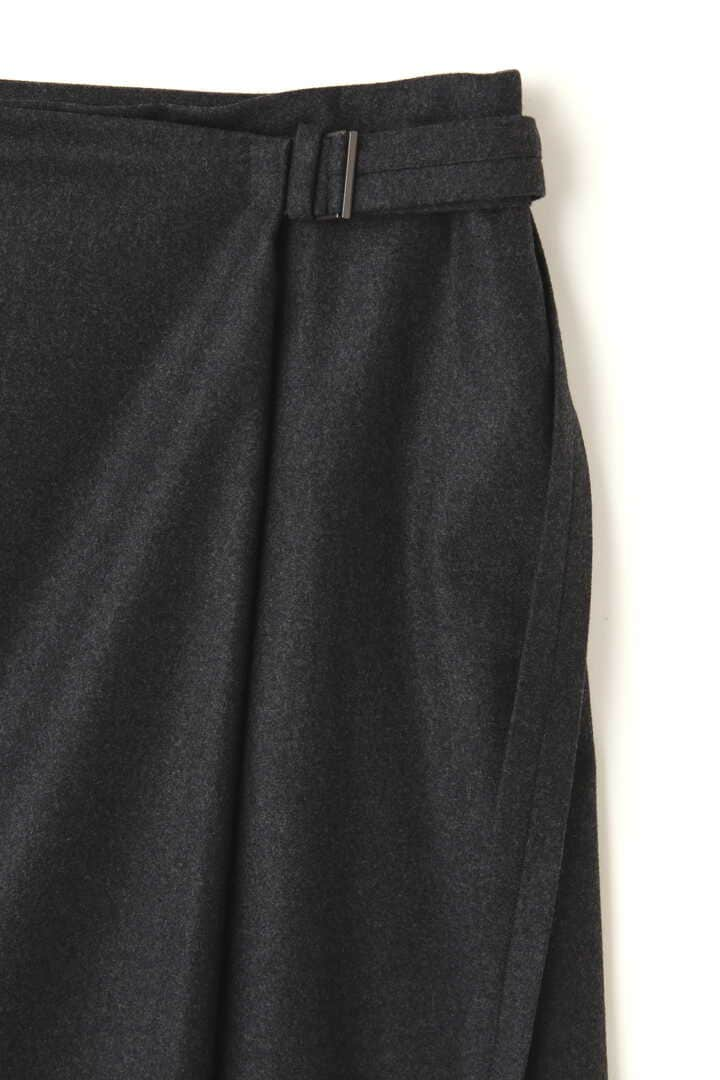 ATON / MERINO COLLEGE FLANNEL WRAP SKIRT5