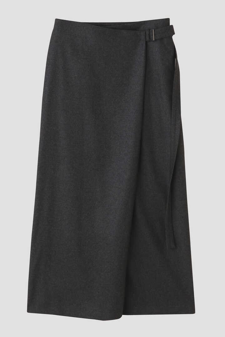 ATON / MERINO COLLEGE FLANNEL WRAP SKIRT1