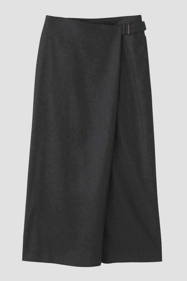 ATON / MERINO COLLEGE FLANNEL WRAP SKIRT2