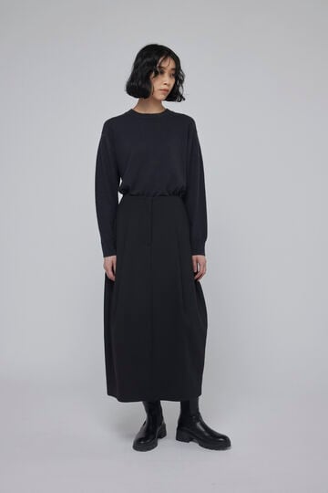 STUDIO NICHOLSON / COMPACT POLY VISCOSE DARTED VOLUME SKIRT_010