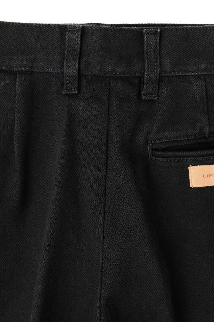 Cristaseya / BLACK DENIM PLEATED TROUSERS13