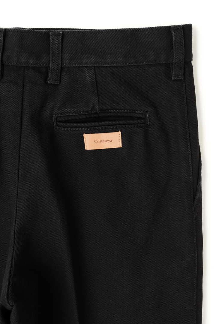 Cristaseya / BLACK DENIM PLEATED TROUSERS14