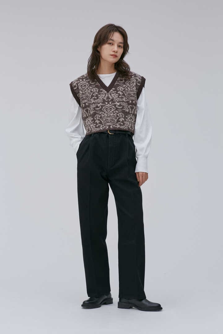 Cristaseya / BLACK DENIM PLEATED TROUSERS | トラウザーズ | THE LIBRARY SELECTED |  THE LIBRARY（ザ ライブラリー公式通販）