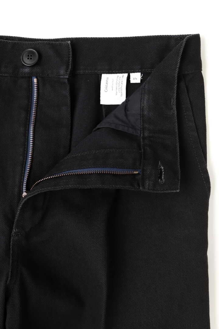 Cristaseya / BLACK DENIM PLEATED TROUSERS15