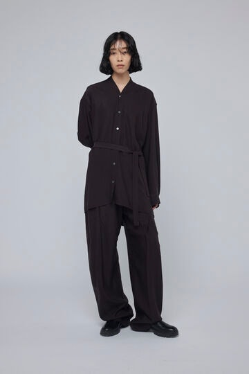 STUDIO NICHOLSON / VISCOSE LINEN TWILL TAILORED TRACK PANT_050