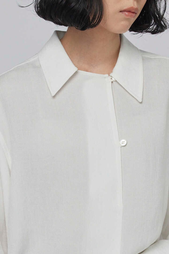 STUDIO NICHOLSON / LINENLIKE TWILL GUSSET NECK SHIRT6