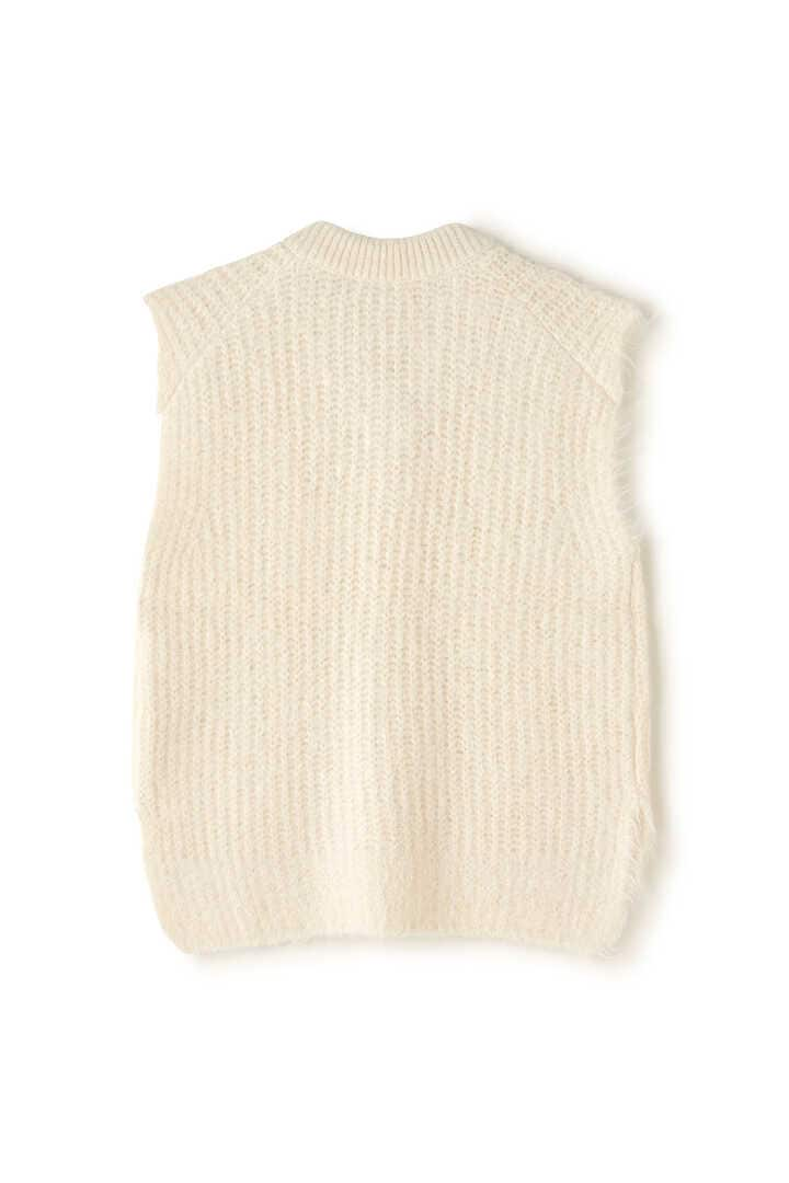 ATON / ALPACA FUR V-NECK VEST2