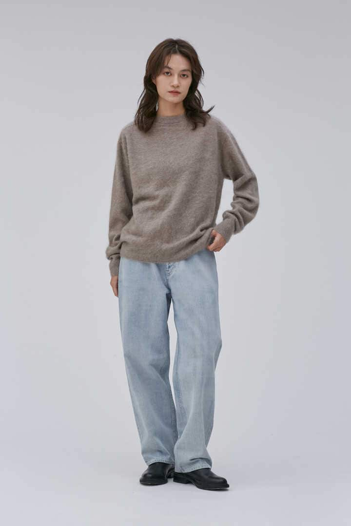 ATON / ROYAL CASHMERE FUR CREWNECK SWEATER2