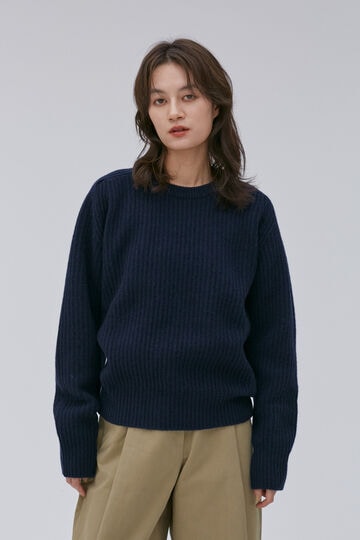 Cristaseya / CASHMERE & WOOL MAXI RIBBED RAGLAN SWEATER_120