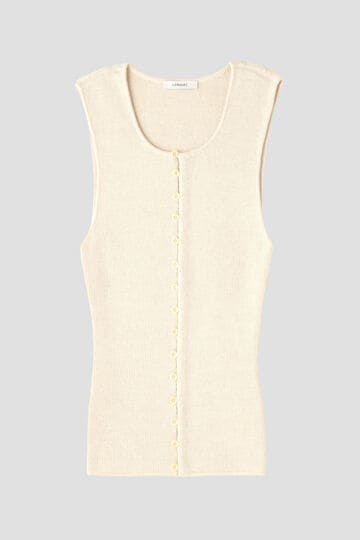 LEMAIRE / SLEEVELESS FITTED CARDIGAN_030