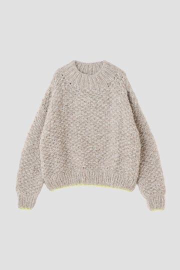 Maiaｍi / FLEECY ALPACA PEARL PATTERN TURTLENECK_040