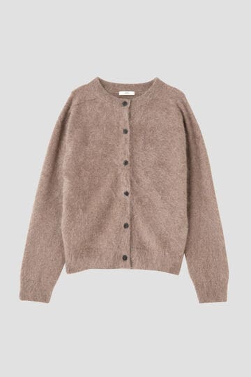 ATON / ROYAL CASHMERE FUR CREWNECK CARDIGAN_040