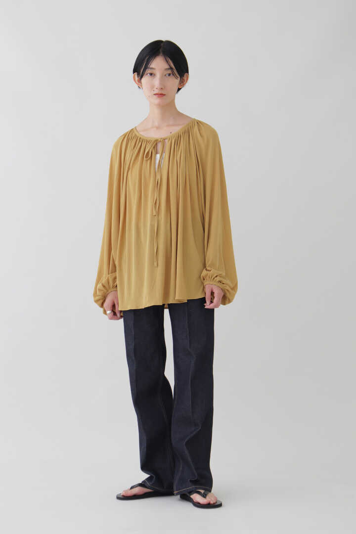 YLÈVE / COTTON LINEN SHEER JERSEY PEASANT BL19