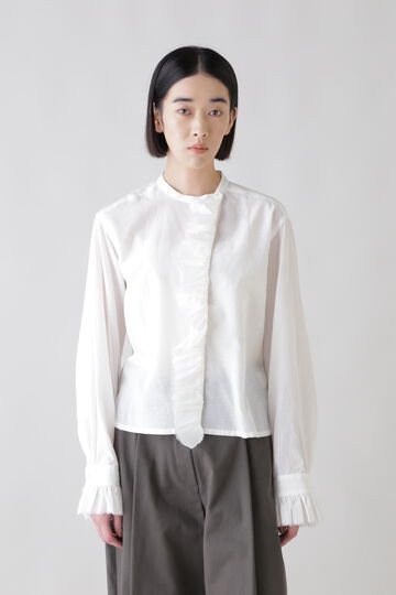 YLÈVE / CUPRA COTTON TENCEL LAWN RUFFLED BL_030