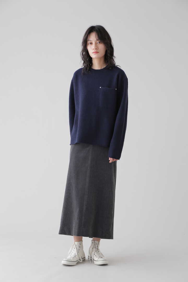 YLÈVE / LIGHT WOOL MILLED KN POCKET C/N P/O2