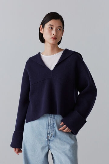 【先行予約 10月下旬入荷予定】YLÈVE / PURE WOOL KN SAILOR COLLAR P/O_120