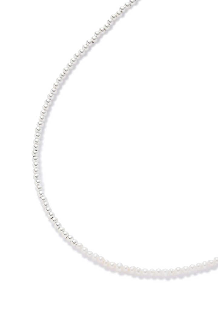 YLÈVE / PEARL×SILVER LONG NECKLACE 90cm2