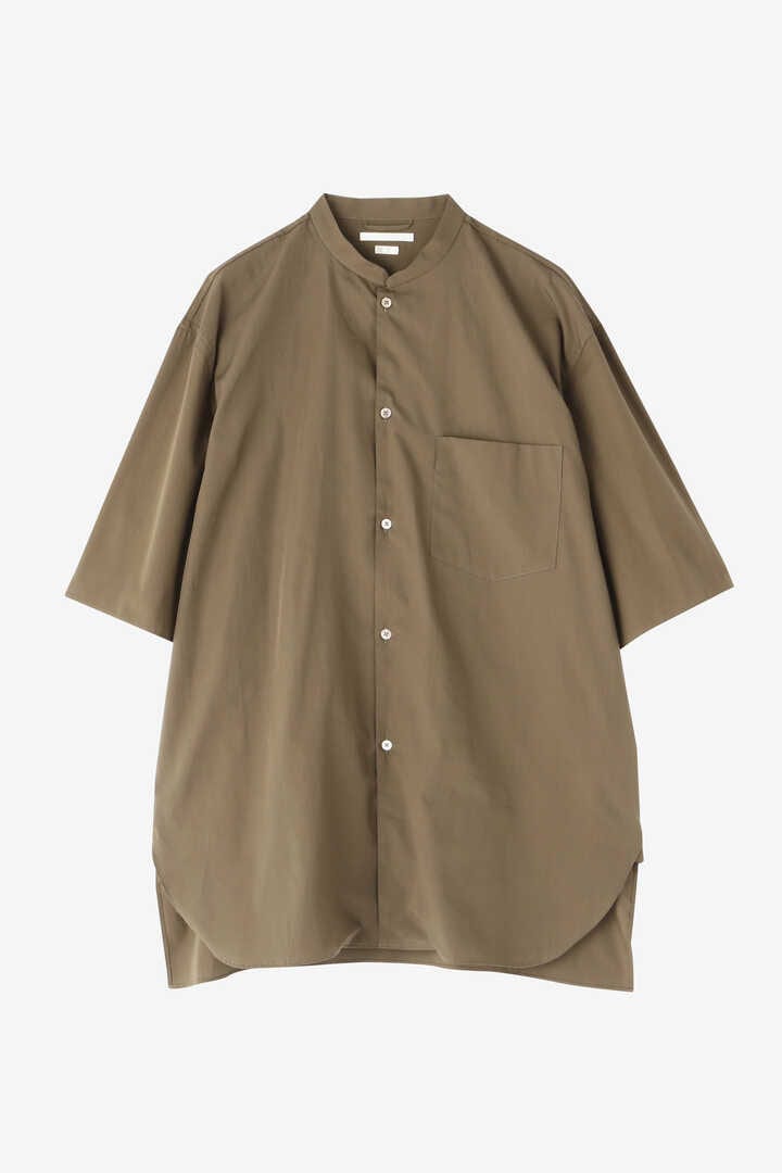 BLURHMS / HIGH COUNT CHAMBRAY STAND-UP COLLAR SHIRT S/S3