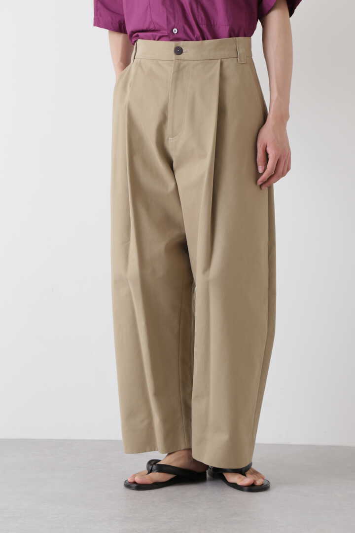 STUDIO NICHOLSON / PEACHED COTTON TWILL DEEP PLEAT VOLUME PANT ...