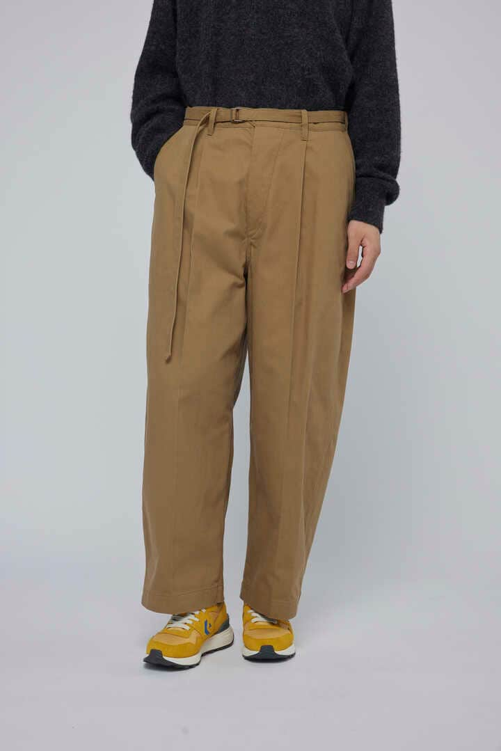 blurhms / BRUSHED TWILL BELTED TROUSERS4