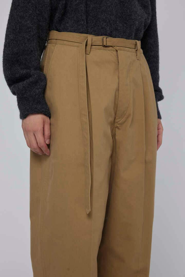 blurhms / BRUSHED TWILL BELTED TROUSERS7