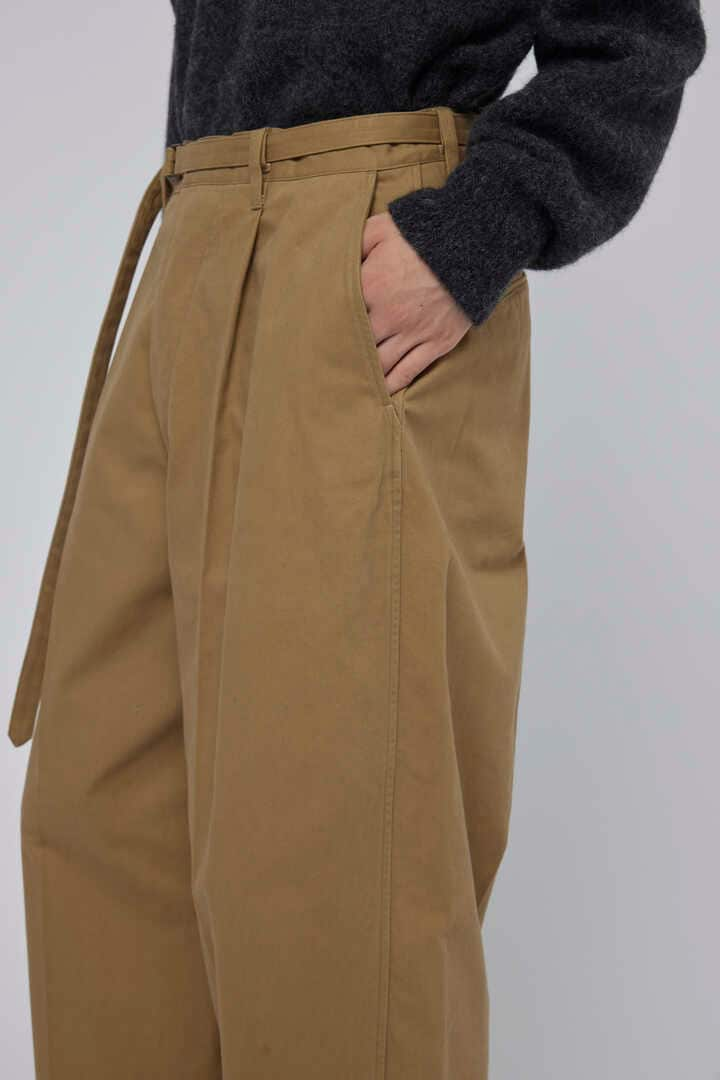 blurhms / BRUSHED TWILL BELTED TROUSERS8