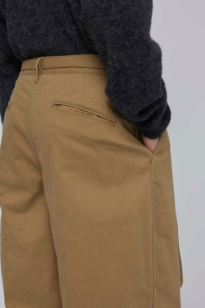 blurhms / BRUSHED TWILL BELTED TROUSERS9