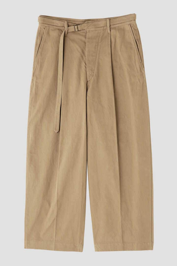 blurhms / BRUSHED TWILL BELTED TROUSERS10