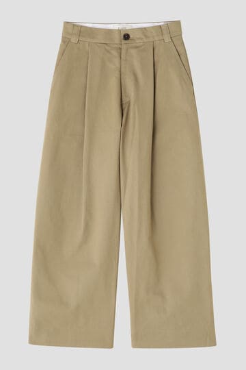 STUDIO NICHOLSON / PEACHED COTTON TWILL DEEP PLEAT VOLUME PANT_040