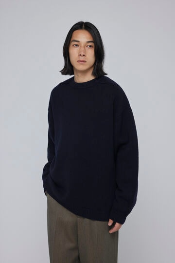 STUDIO NICHOLSON / ENGLISH LAMBSWOOL 5GG GUERNSEY JUMPER_120