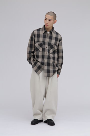 STUDIO NICHOLSON / ARCHIVE MODEL STRIPE DENIM PLEATED CARPENTER PANT_030