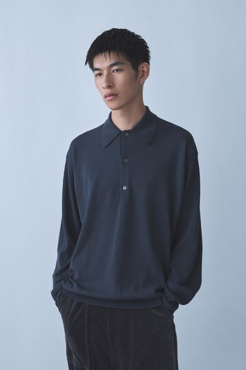 YLÈVE / HIGH TWIST FINE WOOL KN POLO_020