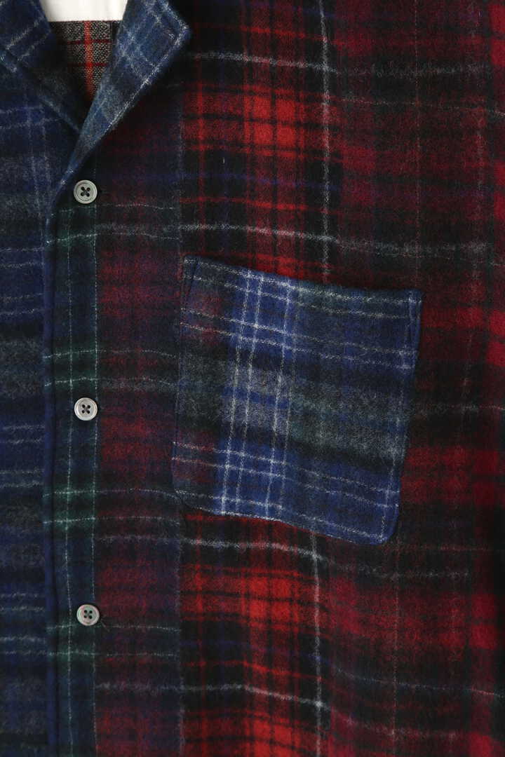 SEVEN BY SEVEN / OPEN COLLAR SHIRTS（NEEDLE PUNCH WOOL CHECK