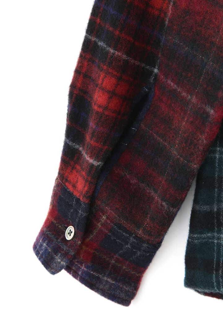 SEVEN BY SEVEN / OPEN COLLAR SHIRTS（NEEDLE PUNCH WOOL CHECK 