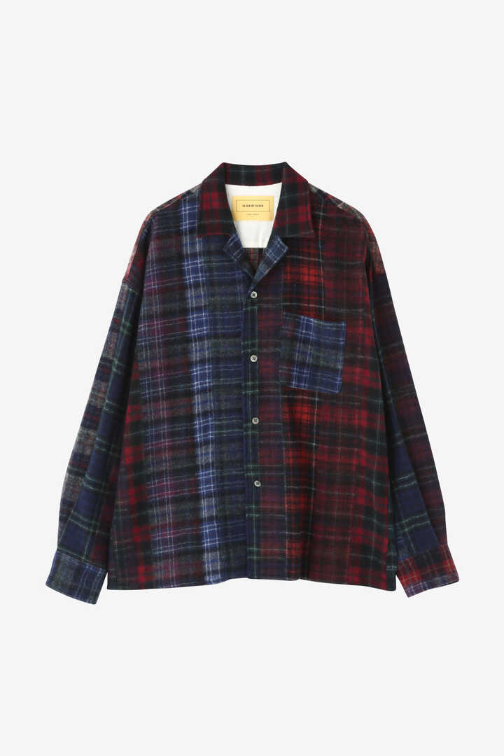 SEVEN BY SEVEN / OPEN COLLAR SHIRTS（NEEDLE PUNCH WOOL CHECK 