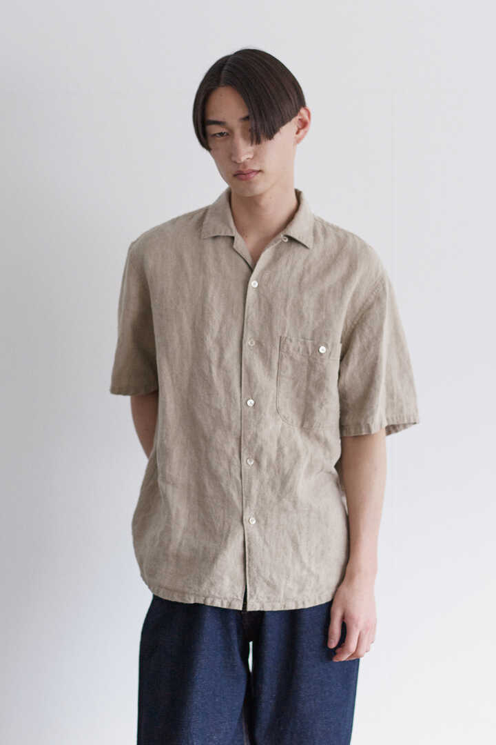 ［別注］SEVEN BY SEVEN / REWORK OPENCOLLAR SHIRTS （ANTIQUE SELVEDGE LINEN）4