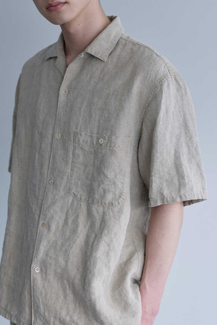［別注］SEVEN BY SEVEN / REWORK OPENCOLLAR SHIRTS （ANTIQUE SELVEDGE LINEN）1