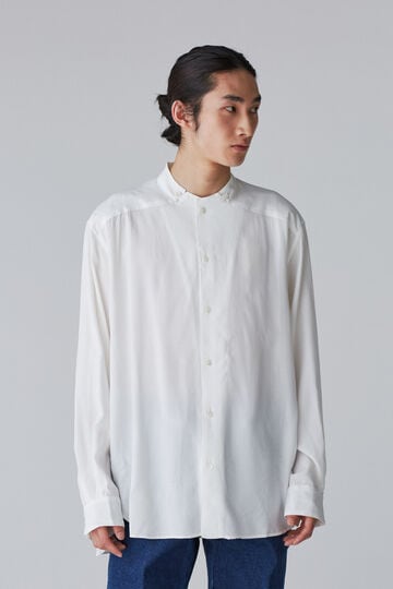 SEVEN BY SEVEN / STAND COLLAR SH（SILK / RAYON）_030