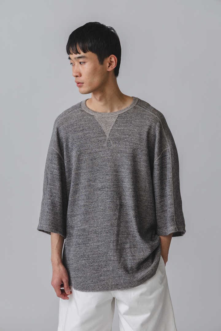 SEVEN BY SEVEN / ORGANIC COTTON THERMAL TEE（MIXED ”UNSTAINED” YARN）1