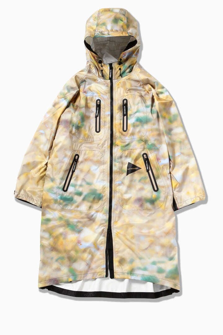 printed fly rain long coat