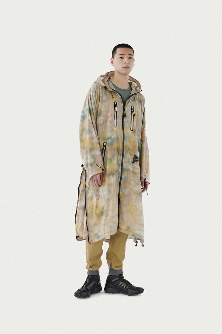 printed fly rain long coat