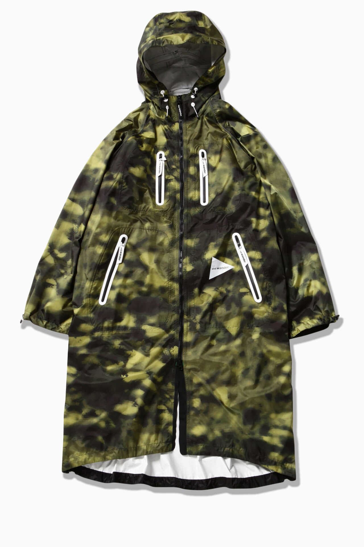 printed fly rain long coat