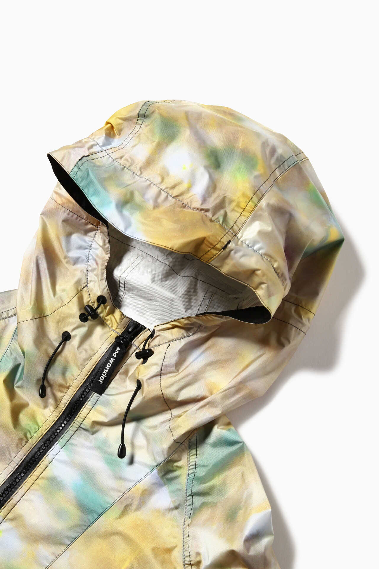 printed fly rain anorak hoodie