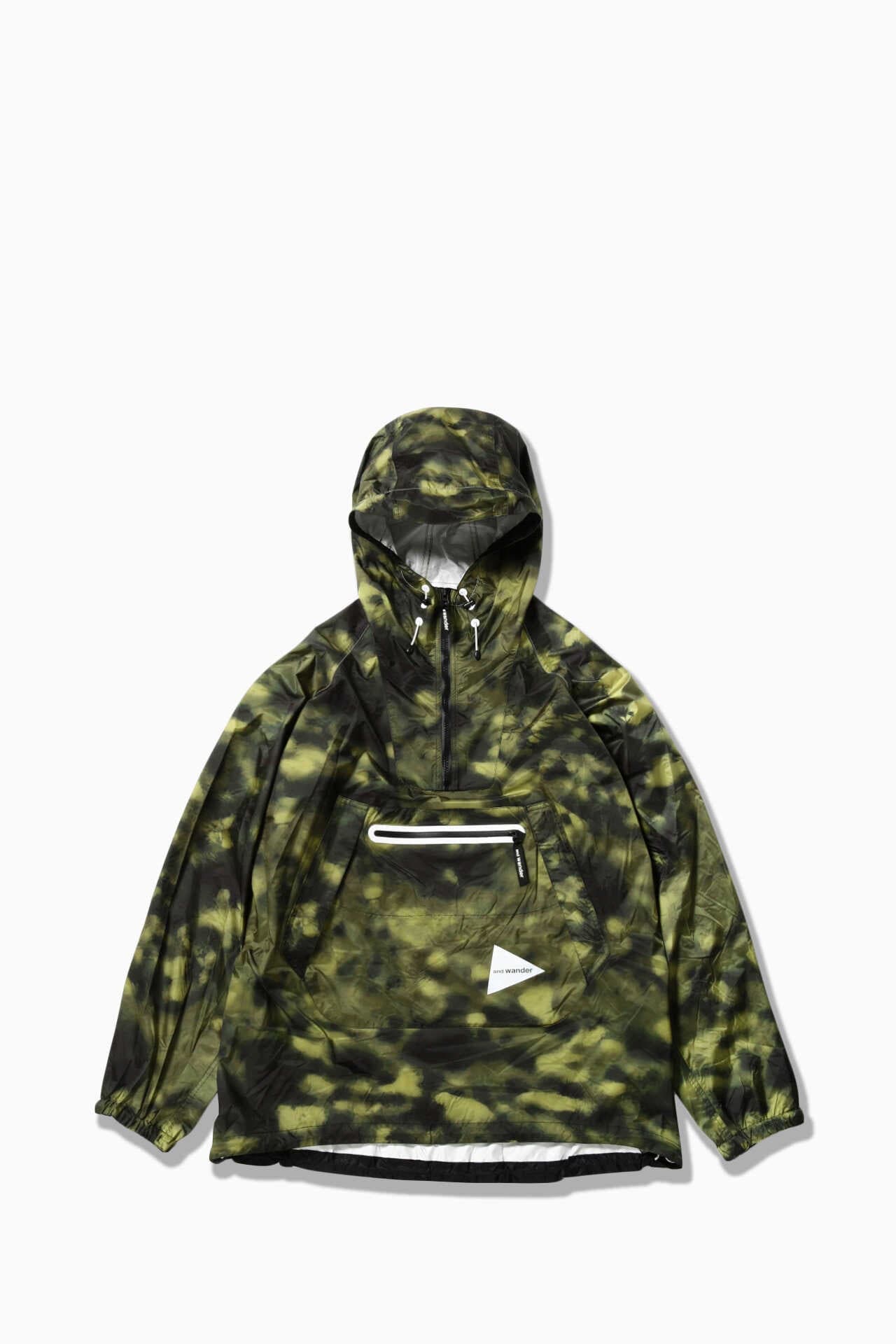 printed fly rain anorak hoodie