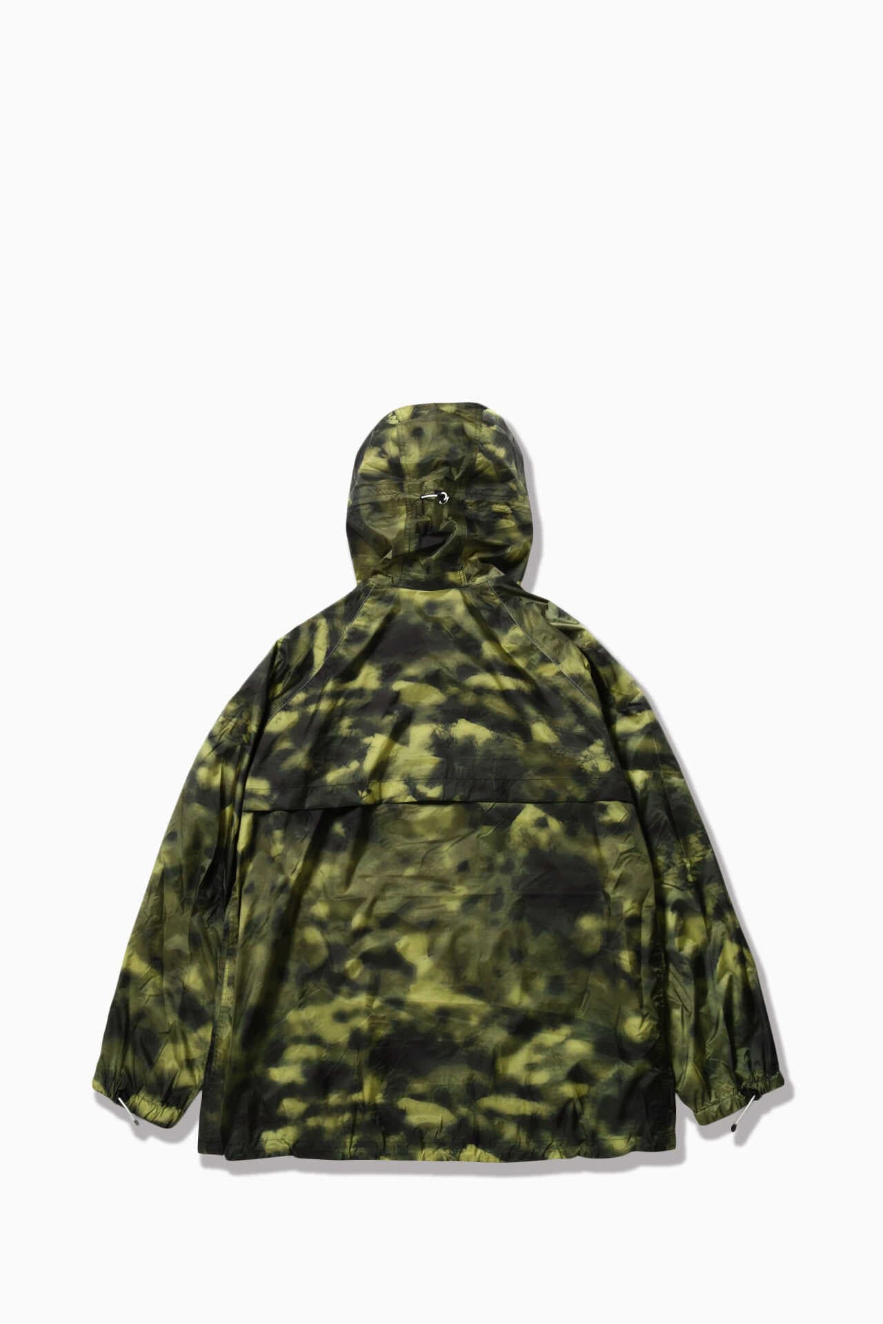 printed fly rain anorak hoodie