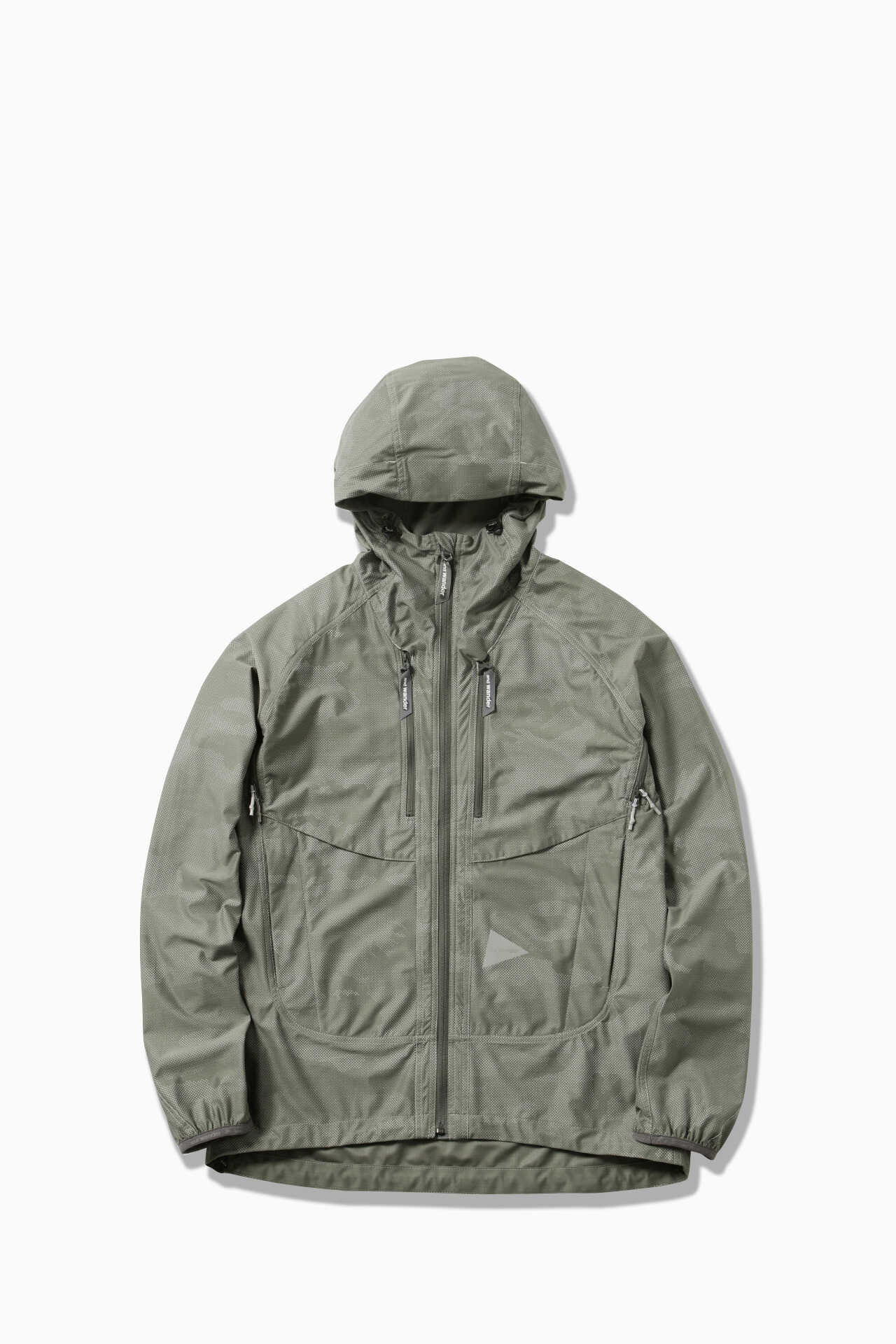 チャコールサイズ4andwander reflective printed rain jacket