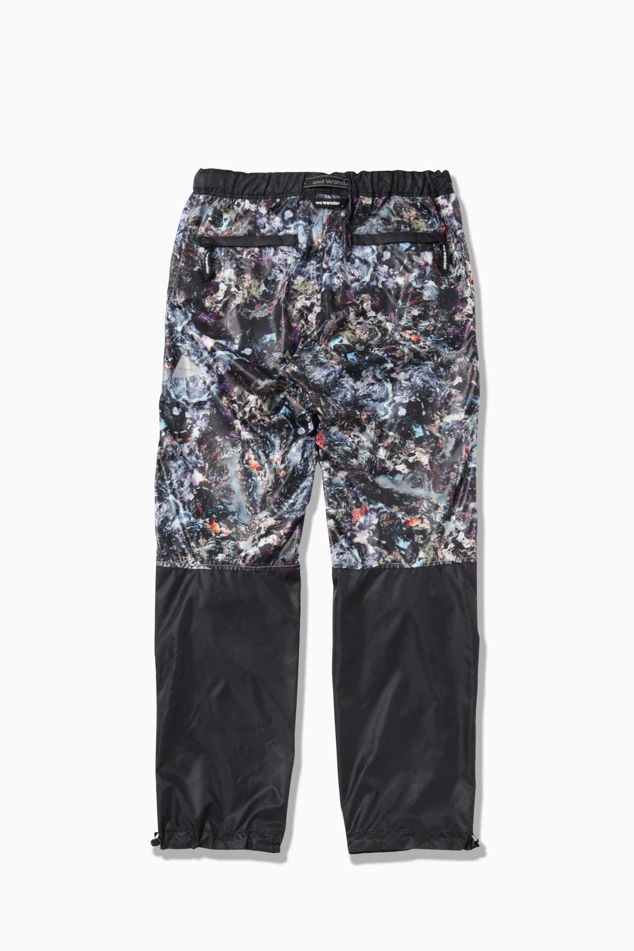 stone printed rip pants