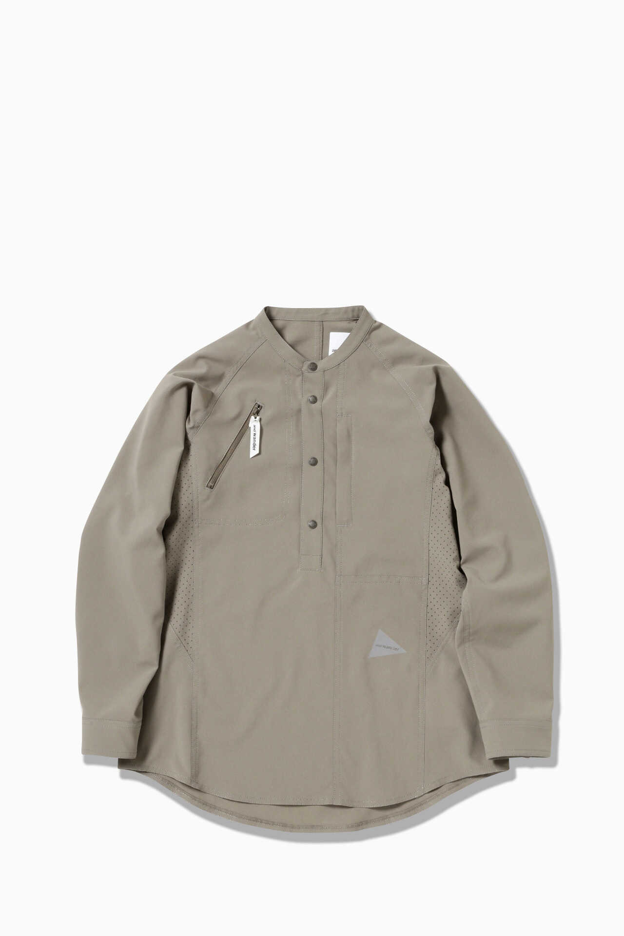 UV stretch rip band collar shirt | shirts | and wander ONLINE STORE